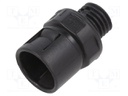 Straight terminal connector; ØBraid : 10mm; polyamide 6; IP65