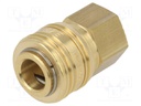 Quick connection coupling; NW7,2 quick connector; 0÷35bar