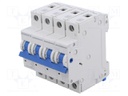 Circuit breaker; 230/400VAC; Inom: 16A; Poles: 3+N; Charact: B; 10kA