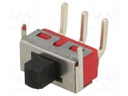 Switch: slide; Pos: 3; SP3T; 2A/250VAC; 5A/28VDC; ON-OFF-ON; 1000MΩ