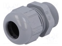 Cable gland; PG16; IP68; Mat: polyamide; grey; UL94V-2