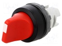 Switch: rotary; Stabl.pos: 1; 22mm; red; Illumin: none; IP66; Pos: 3