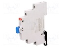 Module: pushbutton switch; 16A; Mounting: DIN; 9mm; 250VAC