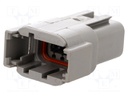 Connector: wire-wire; DTM; plug; male; PIN: 8; IP68; Locking: latch