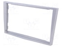 Radio mounting frame; Opel; 2 DIN; light silver