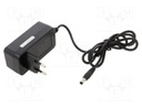 Power supply: switched-mode; plug; 15VDC; 3A; 45W; Plug: straight