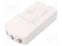 Power supply: switched-mode; LED; 50W; 30÷43VDC; 1200mA; IP20; 196g