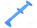 Clip-on probe; crocodile; 5A; 1kVDC; blue; Grip capac: max.25mm