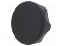 Knob; Dia: 45mm; M6; 12mm; H: 26mm; technopolymer (PA); black