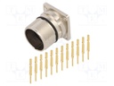 Connector: M23; socket; PIN: 12; male; crimped; straight; 10A; IP67