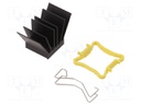 Heatsink: extruded; grilled; black; L: 17mm; W: 17mm; H: 19.5mm