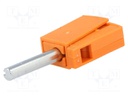 Plug; 4mm banana; 20A; 42V; orange; 40mm; 3.86g