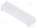 Ending; rectangular; Mat: polycarbonate; transparent; 9.5mm