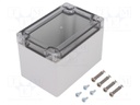Enclosure: multipurpose; X: 82mm; Y: 122mm; Z: 85mm; TG ABS; ABS; grey