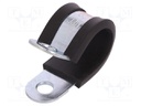 Fixing clamp; ØBundle : 20mm; W: 20mm; steel; Cover material: EPDM