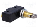 Microswitch SNAP ACTION; with longitudinal roller; SPDT; Pos: 2