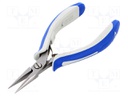 Pliers; half-rounded nose,elongated; ESD; B: 30mm; C: 10mm; D: 6.4mm