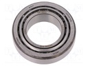 Bearing: tapered roller; Øint: 30mm; Øout: 55mm; W: 17mm; Cage: steel