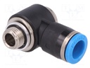 Push-in fitting; threaded,angled 90°; G 1/8"; outside