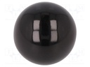 Ball knob; Dia: 25mm; M6; 9mm; black