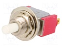 Switch: push-button; Pos: 2; SPDT; 0.02A/20VAC; 0.02A/20VDC; none