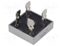 Single-phase bridge rectifier; Urmax: 200V; If: 25A; Ifsm: 400A