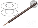 Wire; stranded; Cu; 0.25mm2; brown; PVC; 100V; 50m; Class: 5