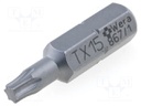 Screwdriver bit; Torx®; TX15; Overall len: 25mm