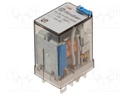 Relay: electromagnetic; DPDT; Ucoil: 24VDC; 12A/250VAC; 12A/30VDC