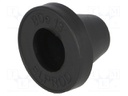 Grommet; Ømount.hole: 21mm; rubber; black; Panel thick: max.2mm