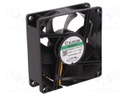 Fan: DC; axial; 24VDC; 80x80x25mm; 69.29m3/h; 33dBA; Vapo; 3200rpm