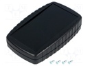 Enclosure: multipurpose; X: 90mm; Y: 145mm; Z: 32mm; ABS; black