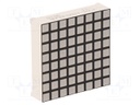 Display: LED; matrix; 8x8; red; 30÷60mcd; anode; 31.7x31.7x8mm