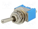 Switch: toggle; Pos: 2; SPDT; ON-ON; 3A/250VAC; Leads: for soldering