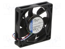 Fan: DC; axial; 70x70x15mm; 28m3/h; 25dBA; slide bearing; 3300rpm