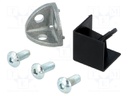 Angle bracket; for profiles; Width of the groove: 5mm; aluminium