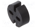 Spacer sleeve; LED; Øout: 5.1mm; ØLED: 5mm; L: 2mm; black; UL94V-0