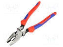 Pliers; universal; 240mm; for bending, gripping and cutting