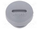 Stopper; M12; Mat: polyamide; dark grey; Pcs: 10