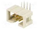 Socket; IDC; male; PIN: 6; angled 90°; THT; 2.54mm; Layout: 2x3