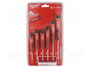 Kit: screwdrivers; precision; Phillips,slot; 6pcs.