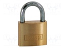 Padlock; brass; Application: gates,toolboxes,cabinets,sheds