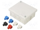 Enclosure: junction box; X: 80mm; Y: 95mm; Z: 40mm; wall mount; IP20