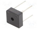 Single-phase bridge rectifier; Urmax: 200V; If: 10A; Ifsm: 240A