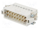 Connector: HDC; contact insert; male; C146; PIN: 16; 16+PE; 16A; 250V