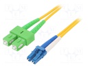 Fiber patch cord; OS2; LC/UPC,SC/APC; 2m; LSZH; yellow