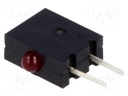 LED; horizontal,in housing; red; 1.8mm; No.of diodes: 1; 20mA; 40°