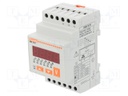 Modular AC voltage meter; LED; VAC: 15÷660V; True RMS; 45÷65Hz