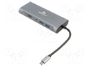 Adapter; USB 3.1; 0.15m; 5Gbps; grey; Cablexpert