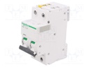 Circuit breaker; 400VAC; Inom: 0.5A; Poles: 2; DIN; Charact: C; 6kA